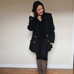 Vintage Nautical Black Blazer